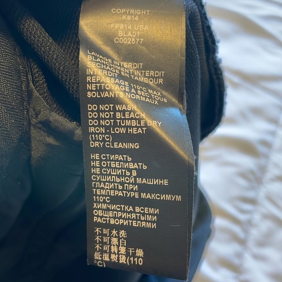 The Kooples Wool Pants Trousers Pleated Mid Rise Lamb Leather Trim Black 10 - Picture 8 of 8